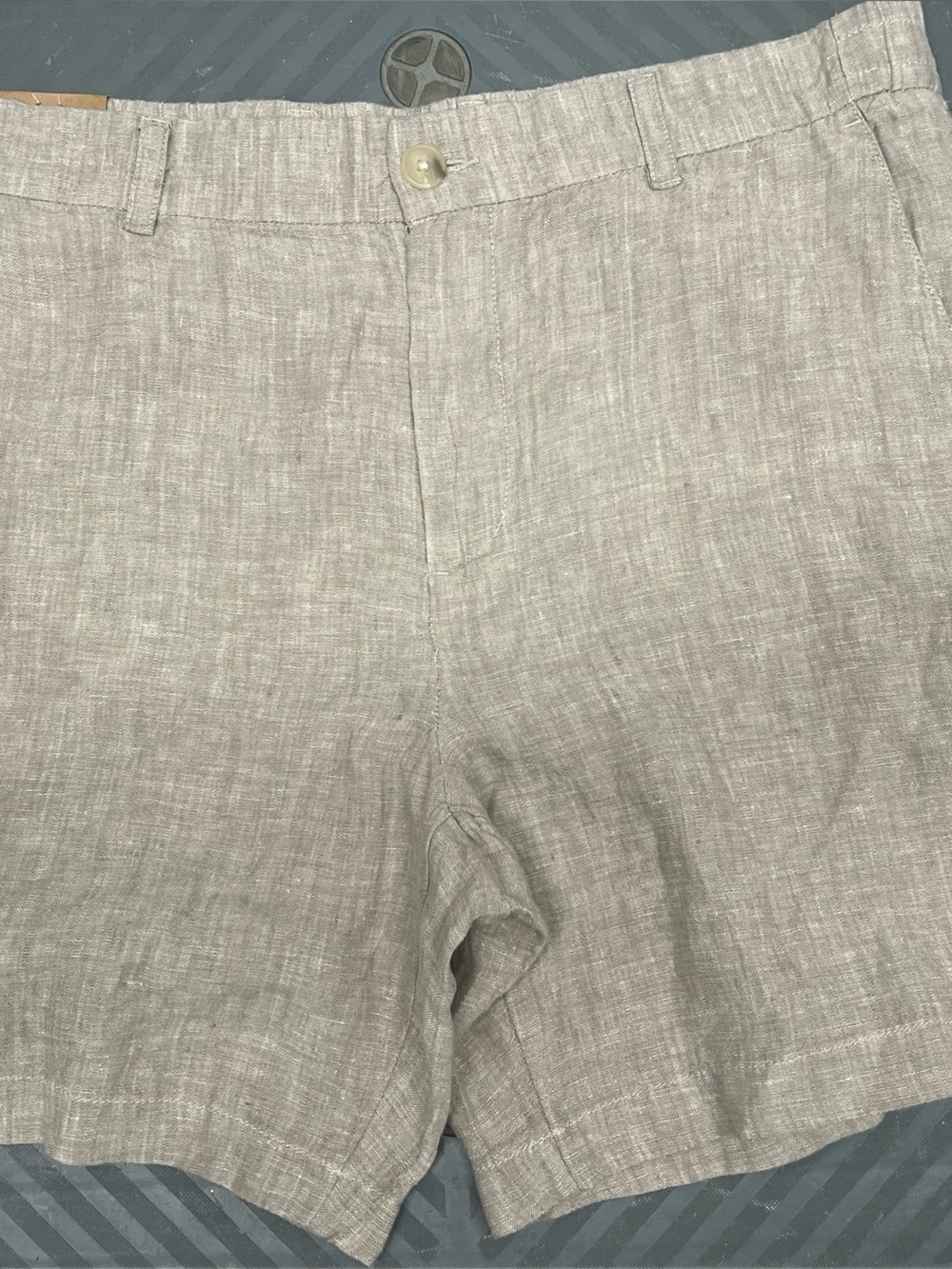 Panama Jack Men's Tan Linen Cargo Shorts